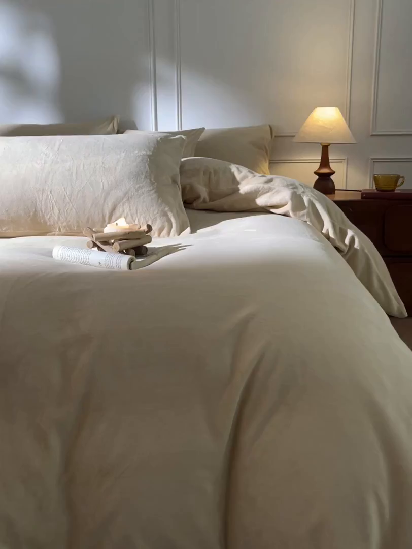 91家纺网 家纺一手货源 找家纺 （总）618家纺 2025新款樱花绒单品四件套系列-四件套