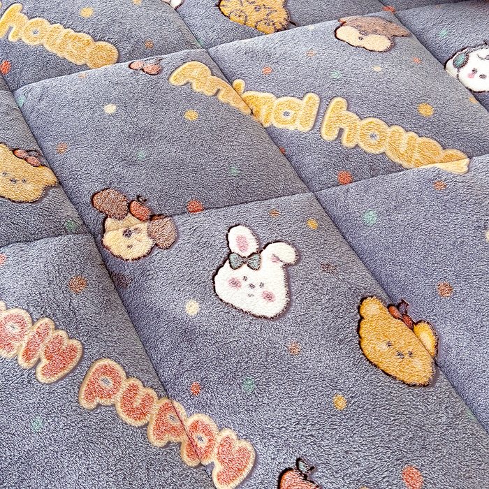 91家纺网 家纺一手货源 找家纺 好梦来家纺（原锦茂家纺） 2025新款印花款A类雪花绒冬被羊羔绒冬被被芯冬季牛奶绒冬被动物乐园