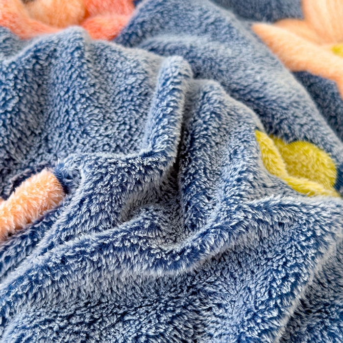 91家纺网 家纺一手货源 找家纺 好梦来家纺（原锦茂家纺） 2025新款印花款A类雪花绒冬被羊羔绒冬被被芯冬季牛奶绒冬被花意