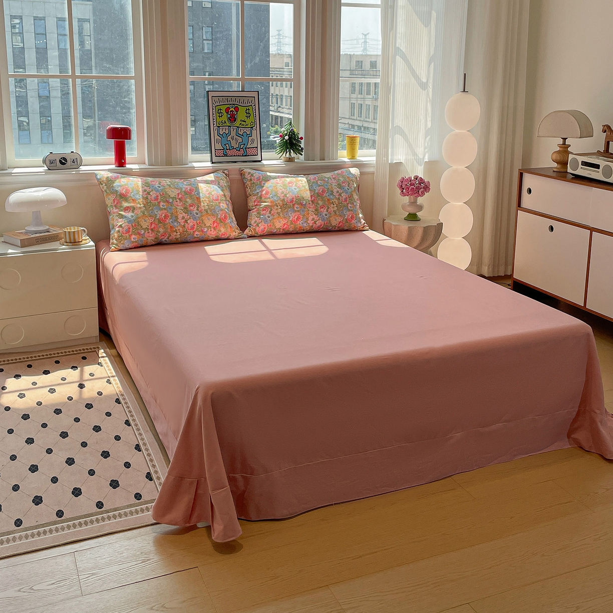 91家纺网 家纺一手货源 找家纺 （总）品乐家纺 2025秋冬复古风全棉纯棉加厚磨毛四件套