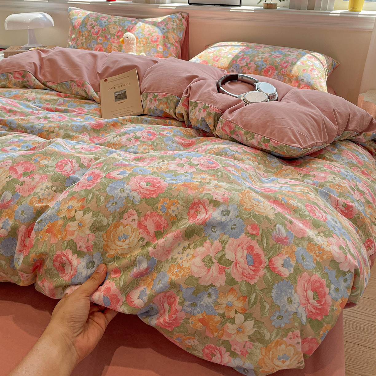 91家纺网 家纺一手货源 找家纺 （总）品乐家纺 2025秋冬复古风全棉纯棉加厚磨毛四件套