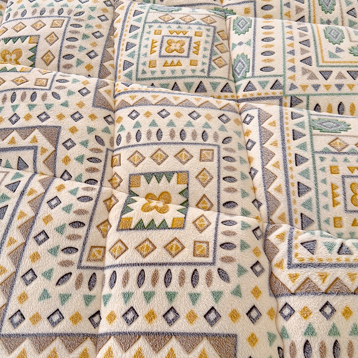 91家纺网 家纺一手货源 找家纺 好梦来家纺（原锦茂家纺） 2025新款印花款A类雪花绒冬被羊羔绒冬被被芯冬季牛奶绒冬被几何