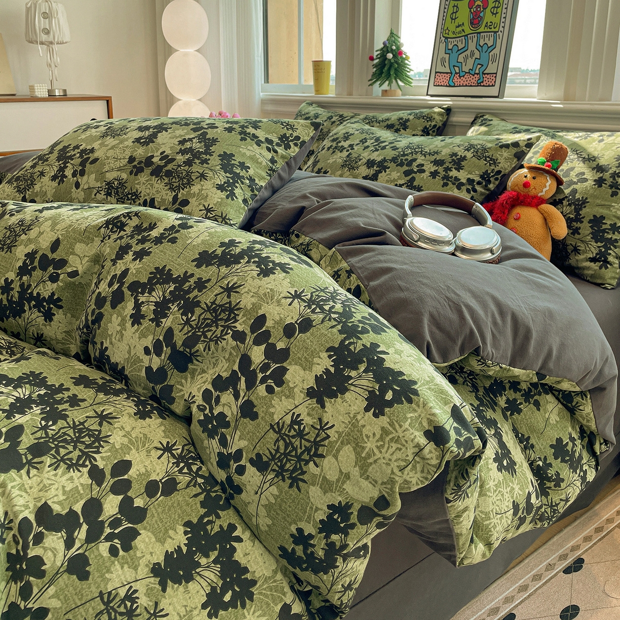 91家纺网 家纺一手货源 找家纺 （总）品乐家纺 2025秋冬复古风全棉纯棉加厚磨毛四件套