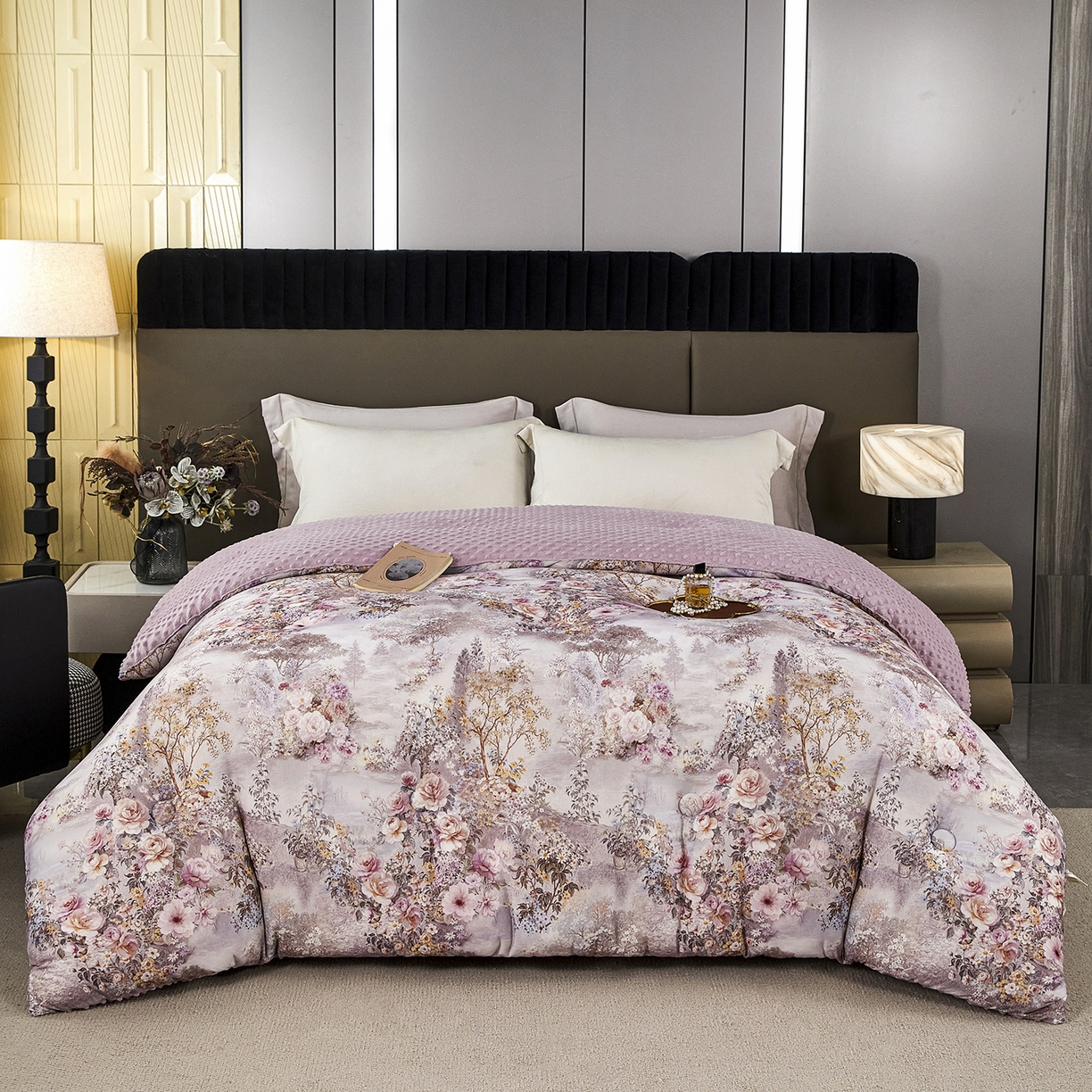 91家纺网 家纺一手货源 找家纺 （总）缔锦家纺 2025新款虫草针织养肤豆豆被被子被芯