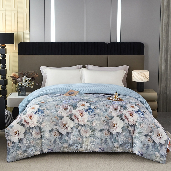 91家纺网 家纺一手货源 找家纺 （总）缔锦家纺 2025新款虫草针织养肤豆豆被被子被芯