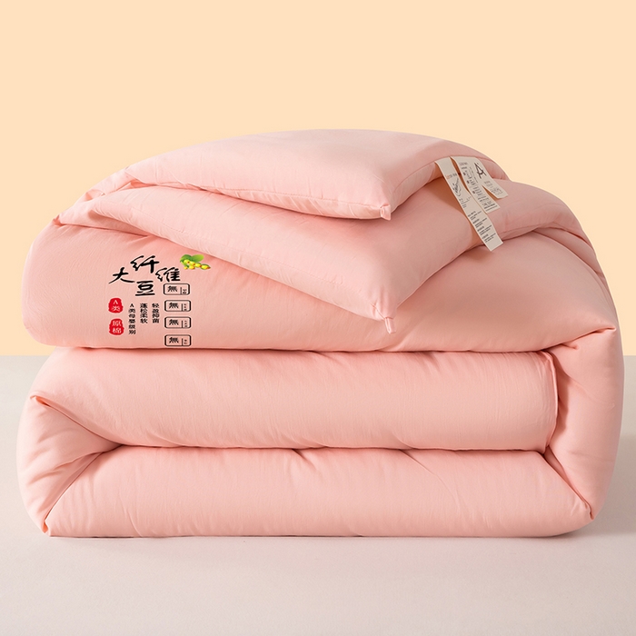 91家纺网 家纺一手货源 找家纺 （总）蝶蔻家纺 2025新款亲肤舒适原棉纯色大豆被被子被芯