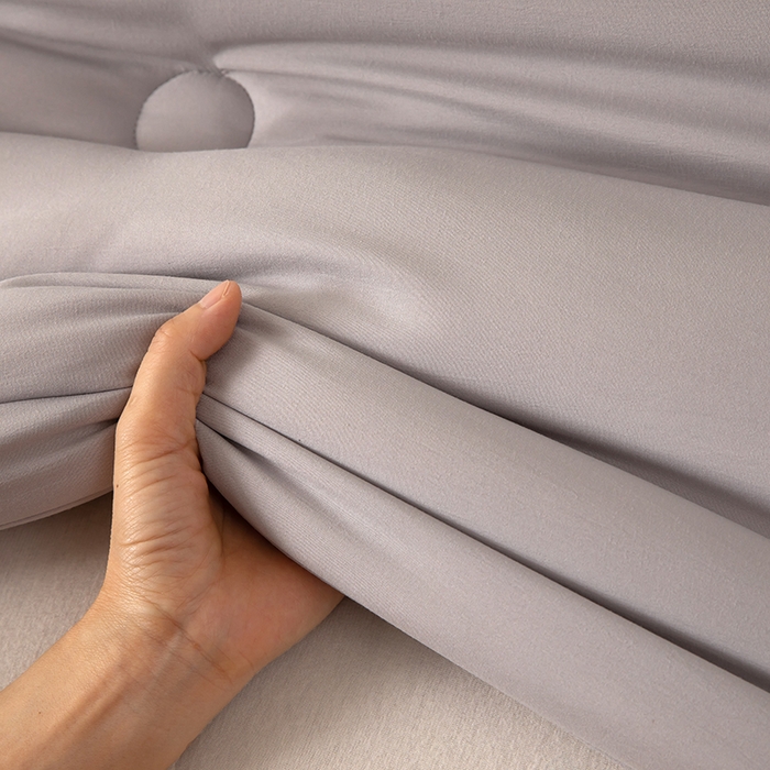 91家纺网 家纺一手货源 找家纺 蝶蔻家纺 2025新款亲肤舒适原棉纯色大豆被被子被芯 高级灰