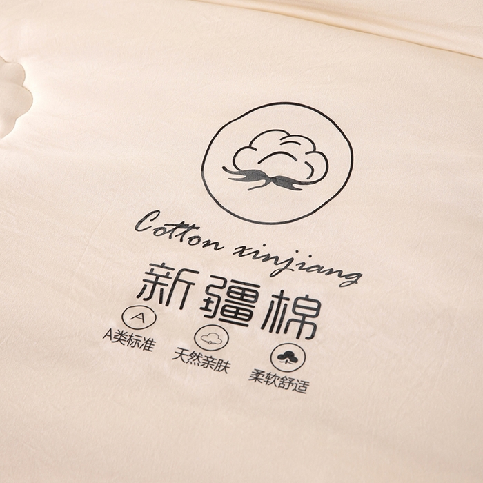 91家纺网 家纺一手货源 找家纺 蝶蔻家纺 2025新款亲肤软糯新疆棉花保暖被被子被芯-本白 本白-蓝