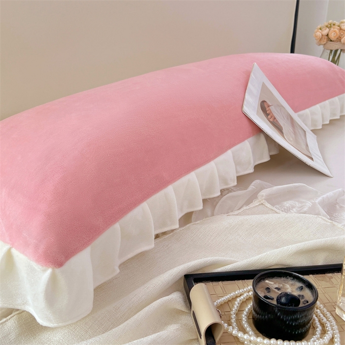 91家纺网 家纺一手货源 找家纺 （总）梦舒羽 2025A类新款牛奶绒花枕套边双人宿舍法兰绒情侣枕头套珊瑚绒枕芯套