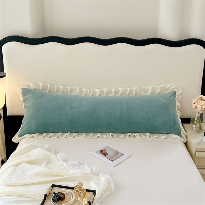 91家纺网 家纺一手货源 找家纺 梦舒羽 2025A类新款牛奶绒花枕套边双人宿舍法兰绒情侣枕头套珊瑚绒枕芯套 时尚兰