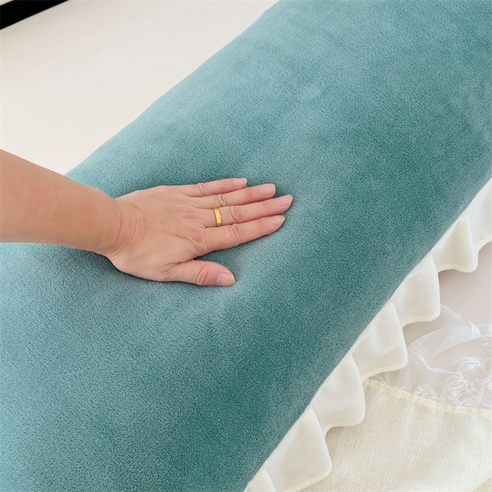 91家纺网 家纺一手货源 找家纺 梦舒羽 2025A类新款牛奶绒花枕套边双人宿舍法兰绒情侣枕头套珊瑚绒枕芯套 时尚兰