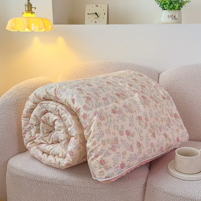 91家纺网 家纺一手货源 找家纺 （总）青螺家纺 2025新款高密全棉嵌绳宝宝绒春秋豆豆被 支持定制花色和冬被 有量来门市优惠