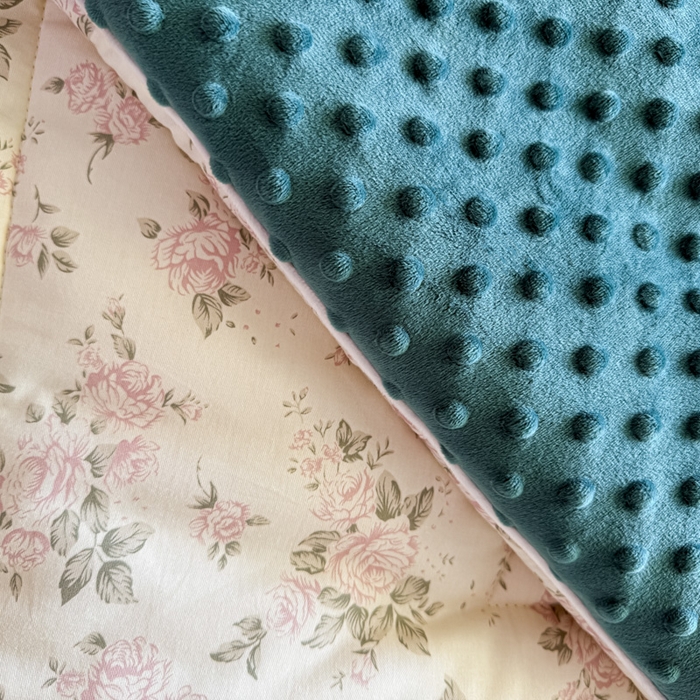 91家纺网 家纺一手货源 找家纺 青螺家纺 2025新款高密全棉嵌绳宝宝绒春秋豆豆被 支持定制花色和冬被 有量来门市优惠 茉莉花开