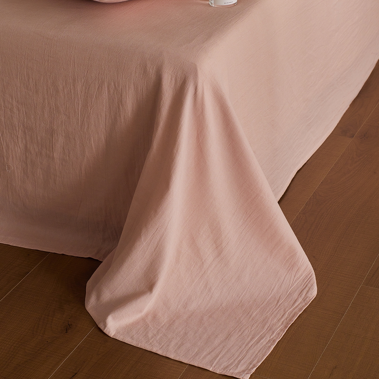 91家纺网 家纺一手货源 找家纺 XIWEN-希文家纺 2025新款秋冬60支全棉水洗色织大提花四件套 暮色粉