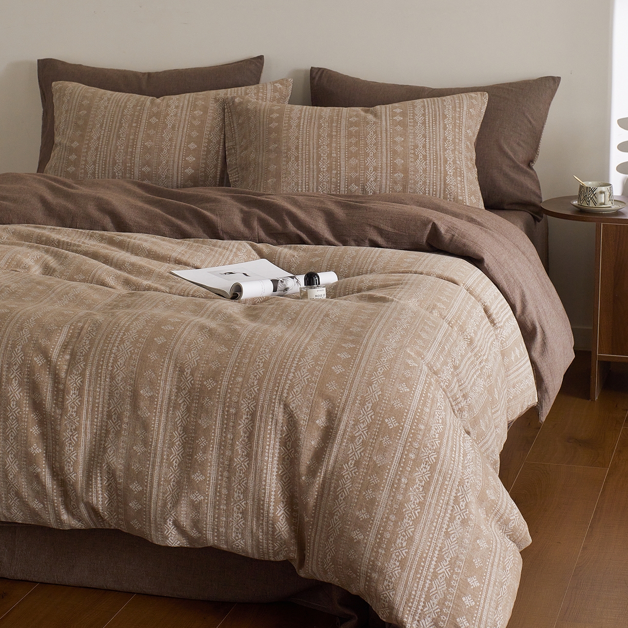 91家纺网 家纺一手货源 找家纺 （总）XIWEN-希文家纺 2025新款秋冬60支全棉水洗色织大提花四件套