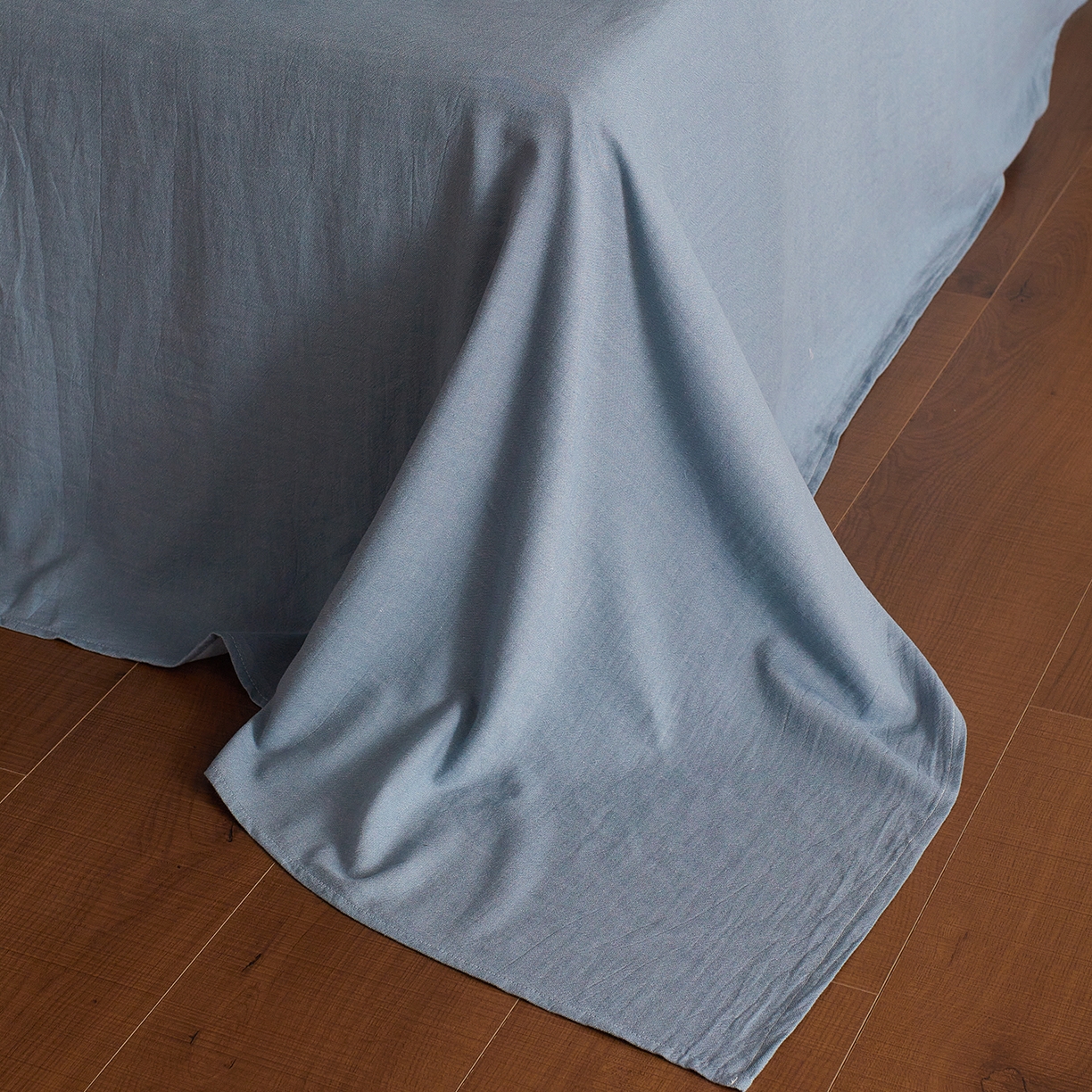 91家纺网 家纺一手货源 找家纺 XIWEN-希文家纺 2025新款秋冬60支全棉水洗色织大提花四件套 曼陀罗-蓝