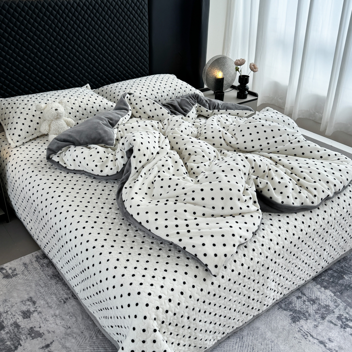 91家纺网 家纺一手货源 找家纺 （总）添越家纺 2025新款简约款牛奶绒床盖四件套