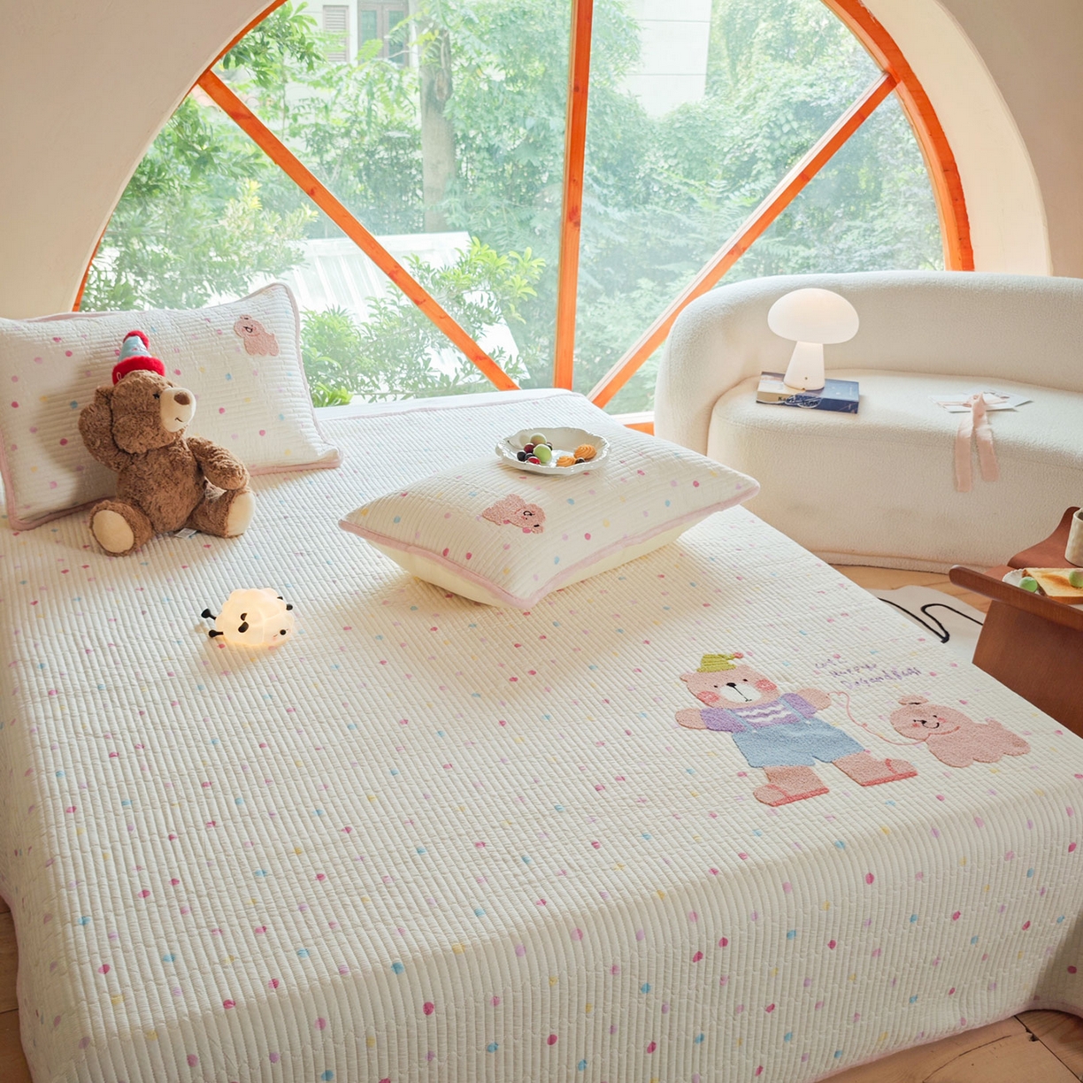 91家纺网 家纺一手货源 找家纺 （总）鑫喜莱家纺 2025新款A版纯棉B版牛奶绒床盖毛巾绣系列单件床褥垫软床垫床盖