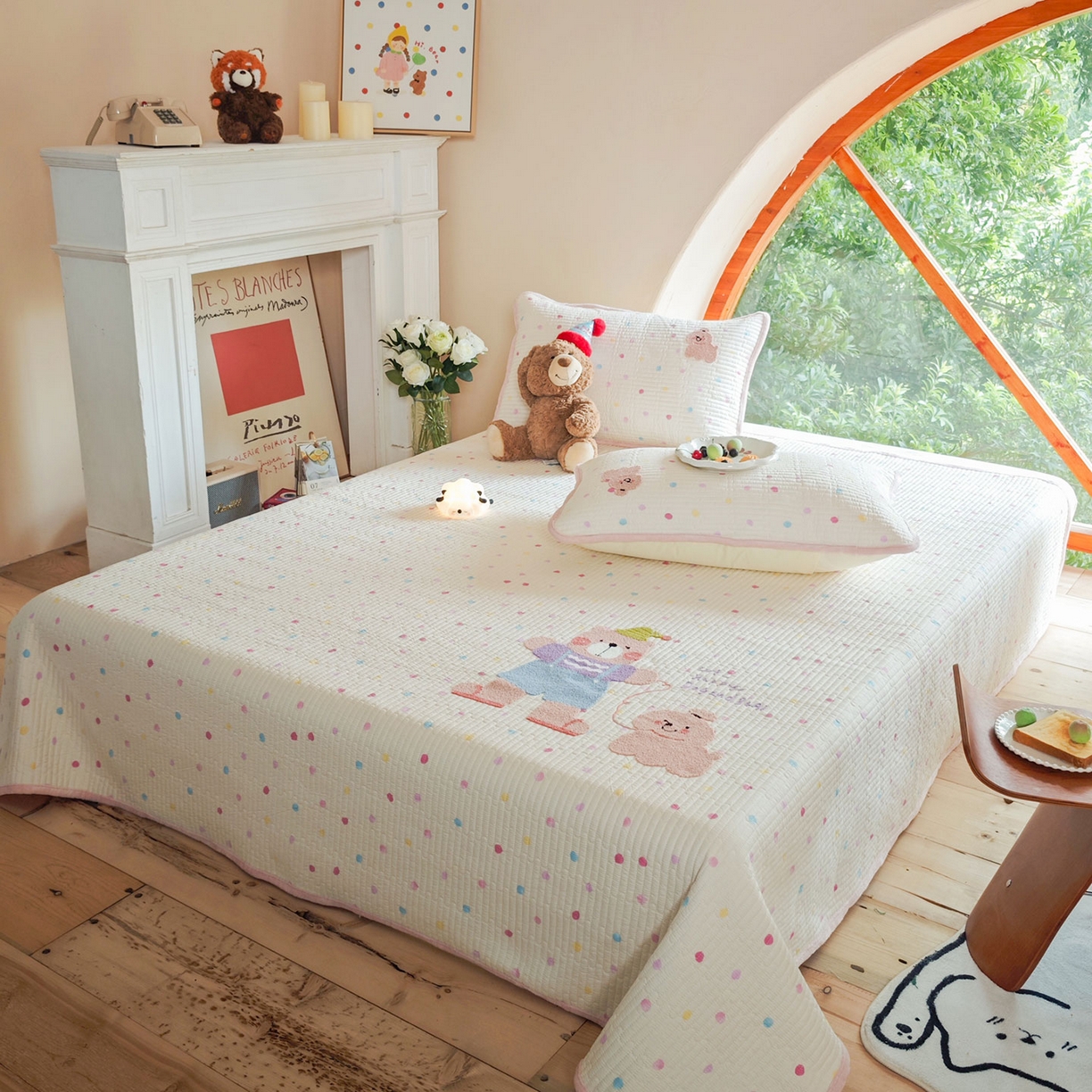 91家纺网 家纺一手货源 找家纺 （总）鑫喜莱家纺 2025新款A版纯棉B版牛奶绒床盖毛巾绣系列单件床褥垫软床垫床盖