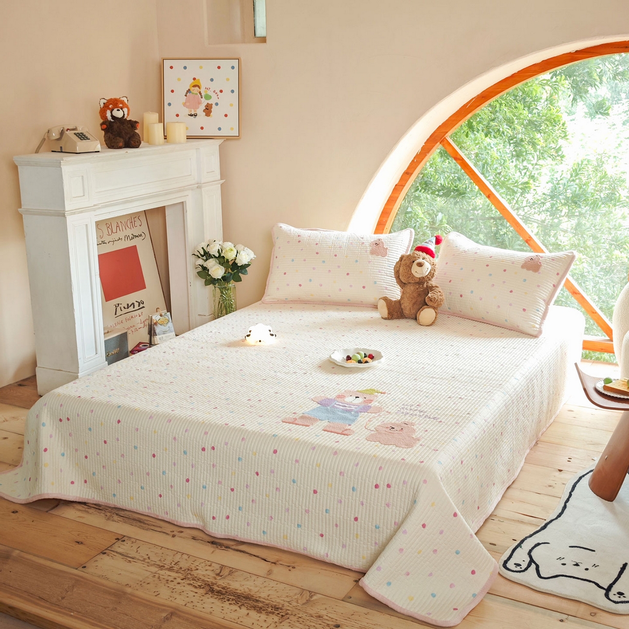 91家纺网 家纺一手货源 找家纺 （总）鑫喜莱家纺 2025新款A版纯棉B版牛奶绒床盖毛巾绣系列单件床褥垫软床垫床盖