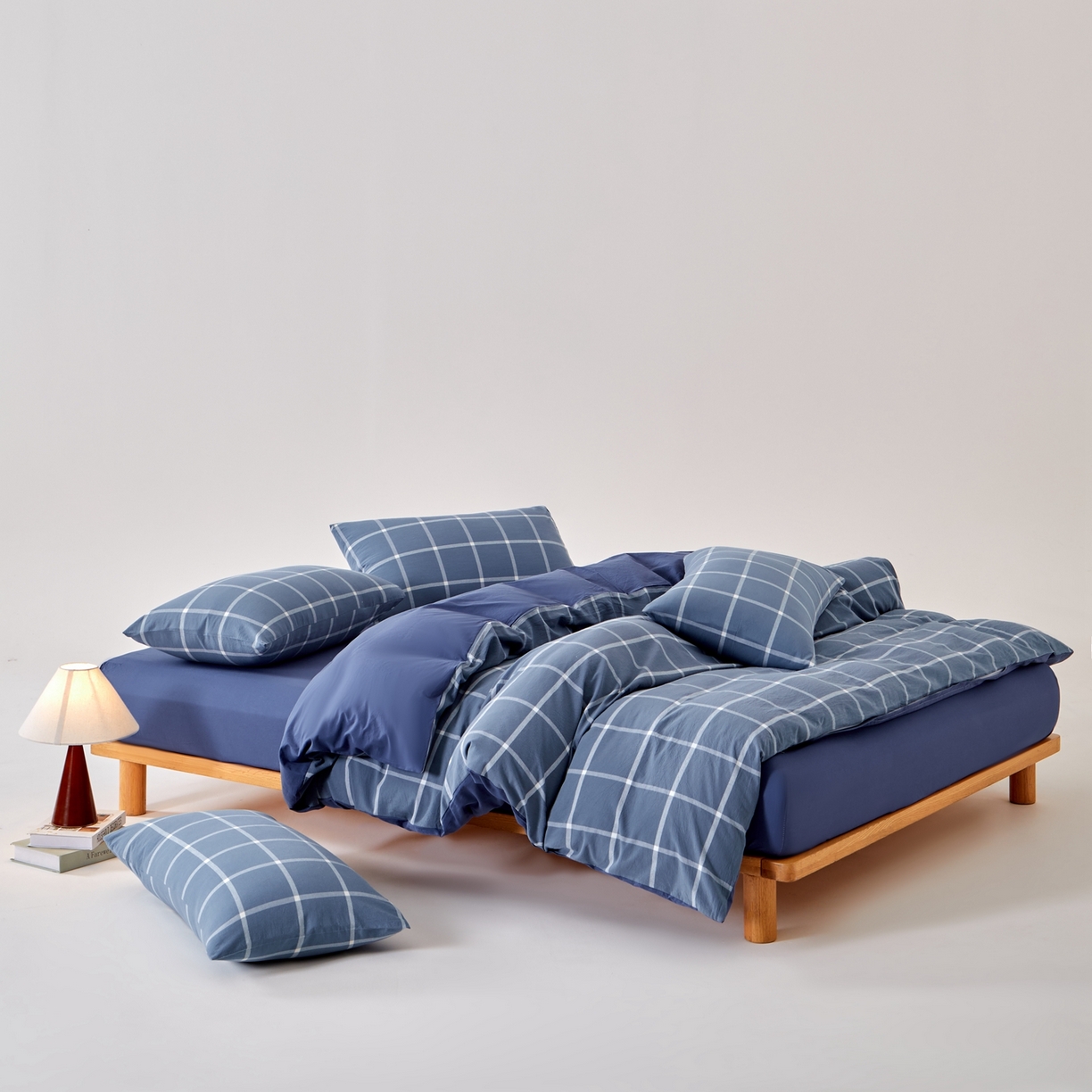 91家纺网 家纺一手货源 找家纺 （总）九沐良品 2025新款全棉色织水洗棉无印风四件套