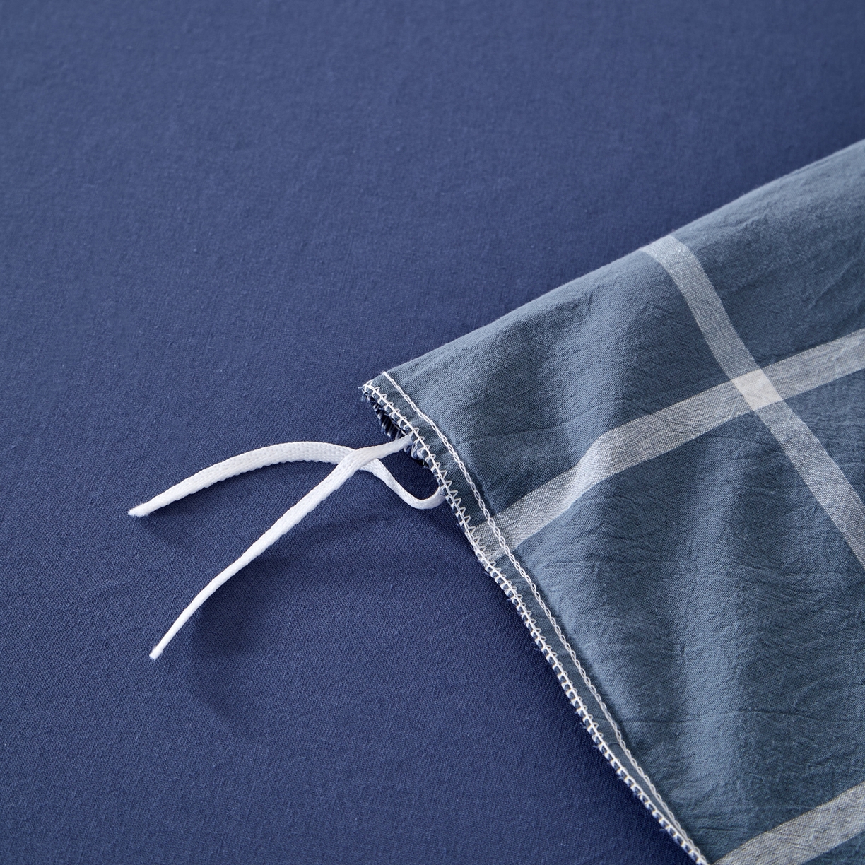 91家纺网 家纺一手货源 找家纺 （总）九沐良品 2025新款全棉色织水洗棉无印风四件套