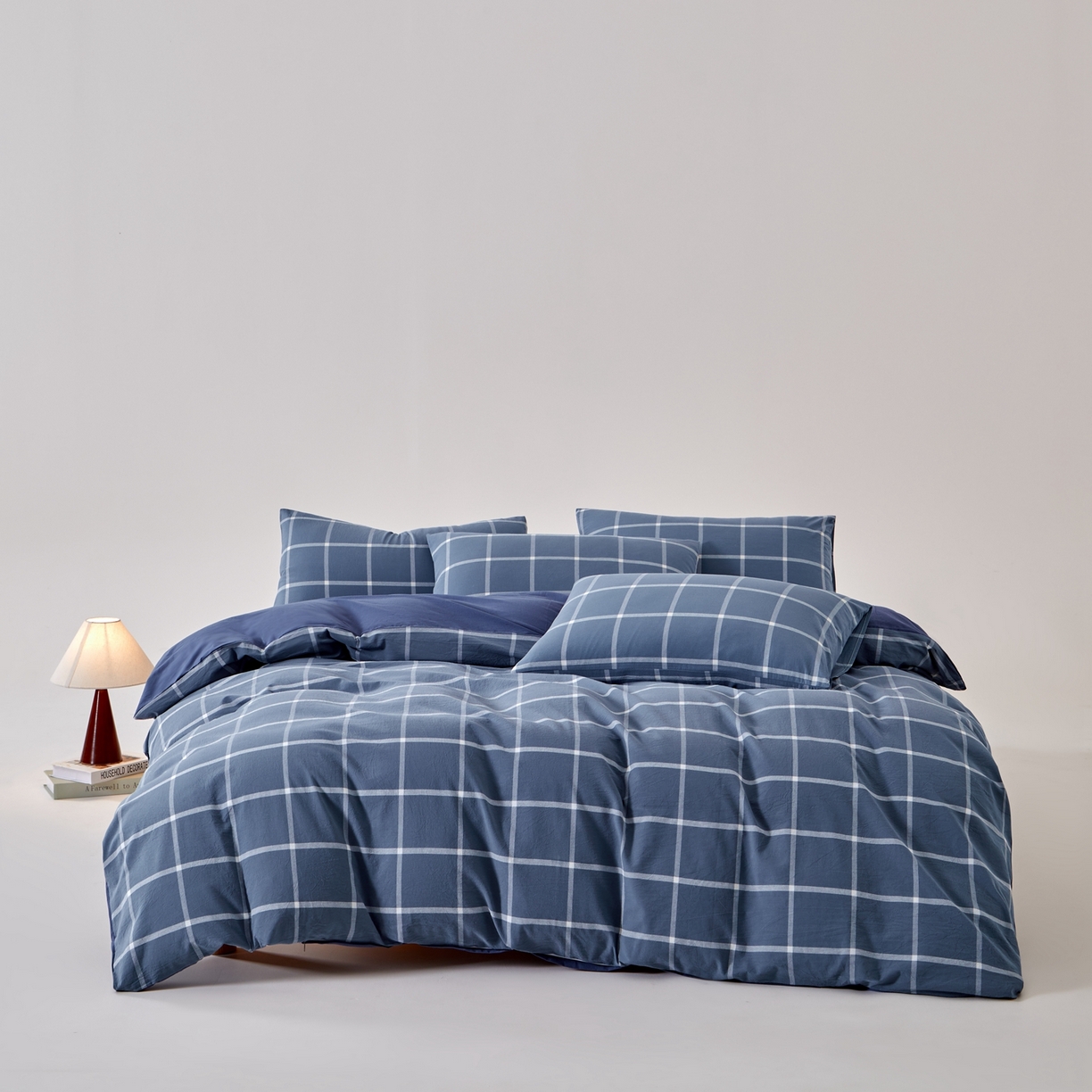 91家纺网 家纺一手货源 找家纺 （总）九沐良品 2025新款全棉色织水洗棉无印风四件套