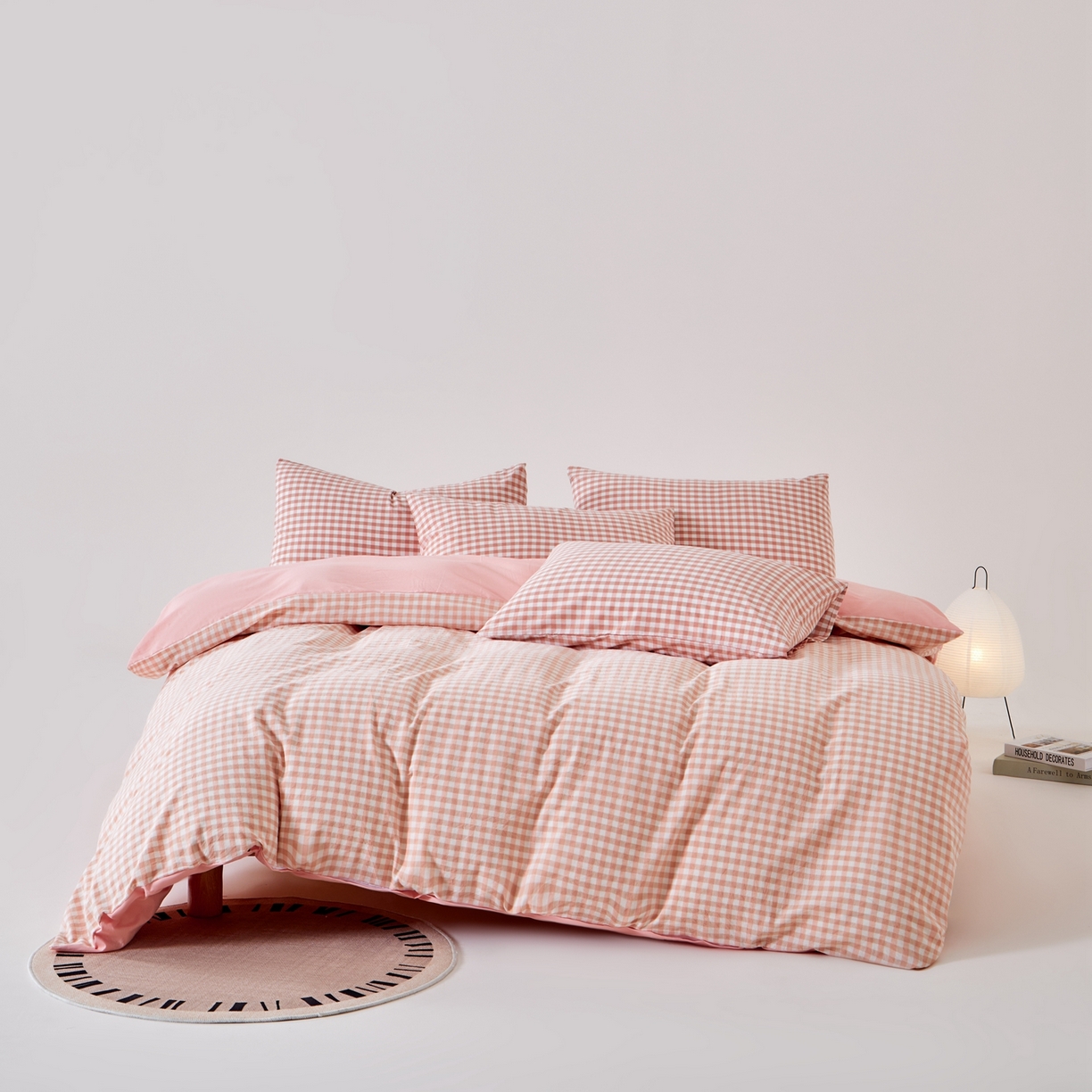 91家纺网 家纺一手货源 找家纺 （总）九沐良品 2025新款全棉色织水洗棉无印风四件套