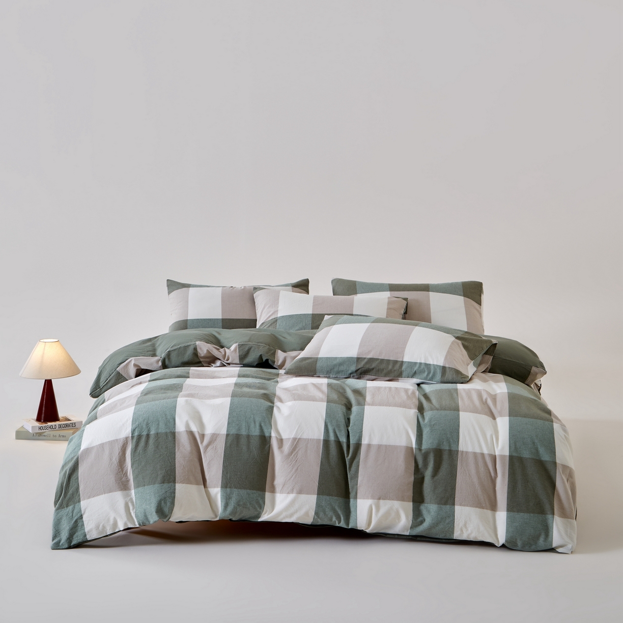 91家纺网 家纺一手货源 找家纺 （总）九沐良品 2025新款全棉色织水洗棉无印风四件套