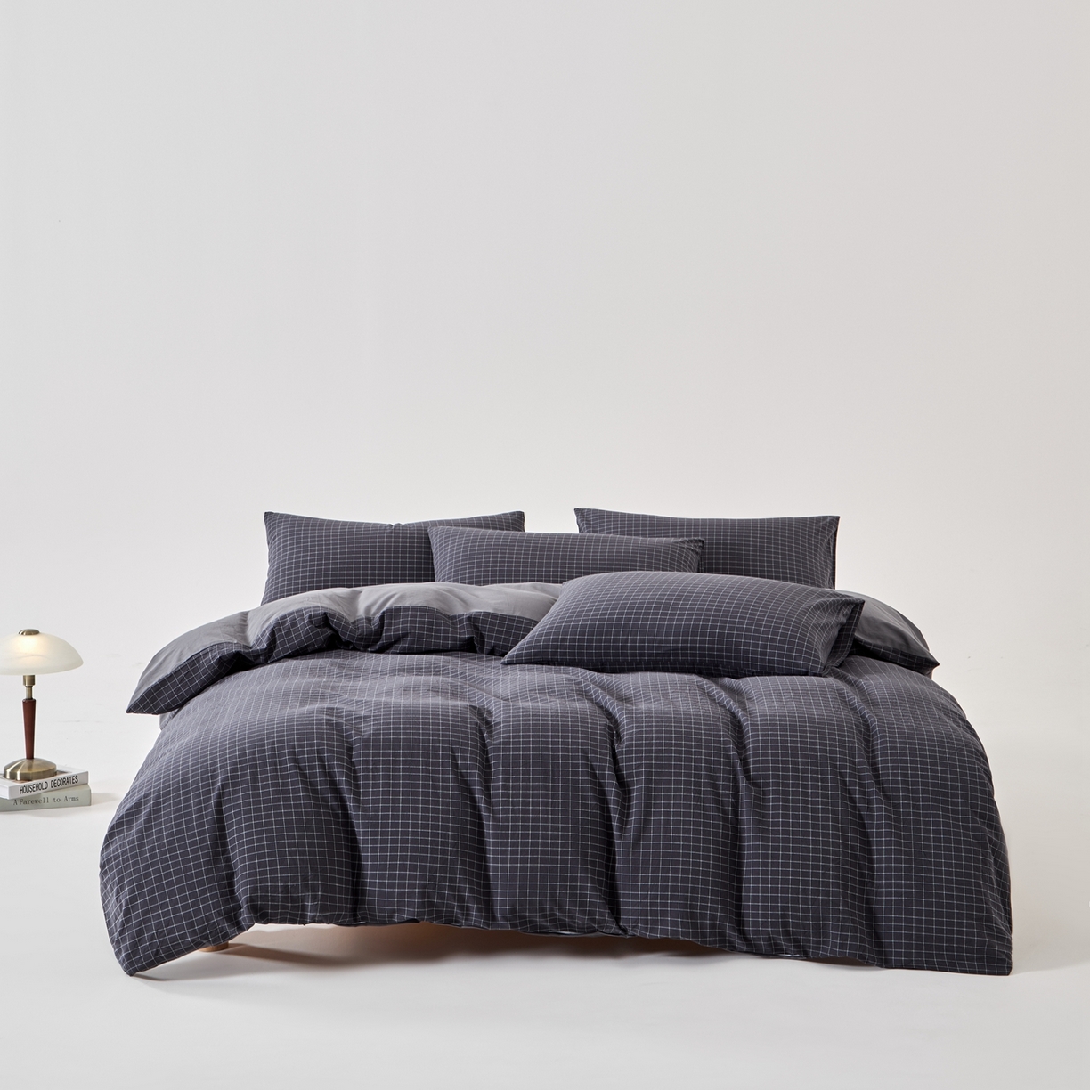 91家纺网 家纺一手货源 找家纺 （总）九沐良品 2025新款全棉色织水洗棉无印风四件套