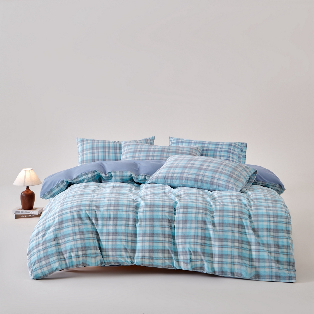 91家纺网 家纺一手货源 找家纺 （总）九沐良品 2025新款全棉色织水洗棉无印风四件套