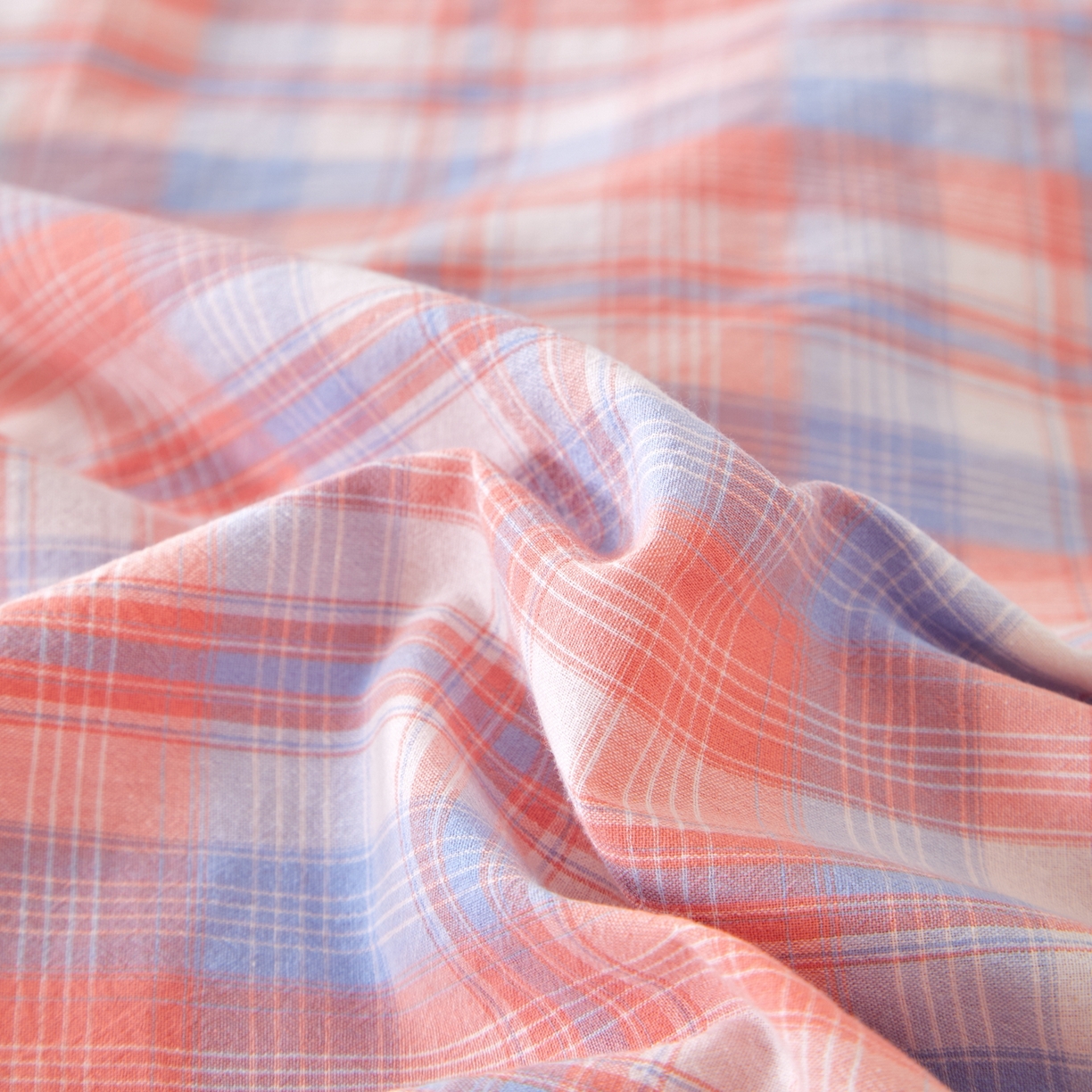 91家纺网 家纺一手货源 找家纺 九沐良品 2025新款全棉色织水洗棉无印风四件套 星空粉