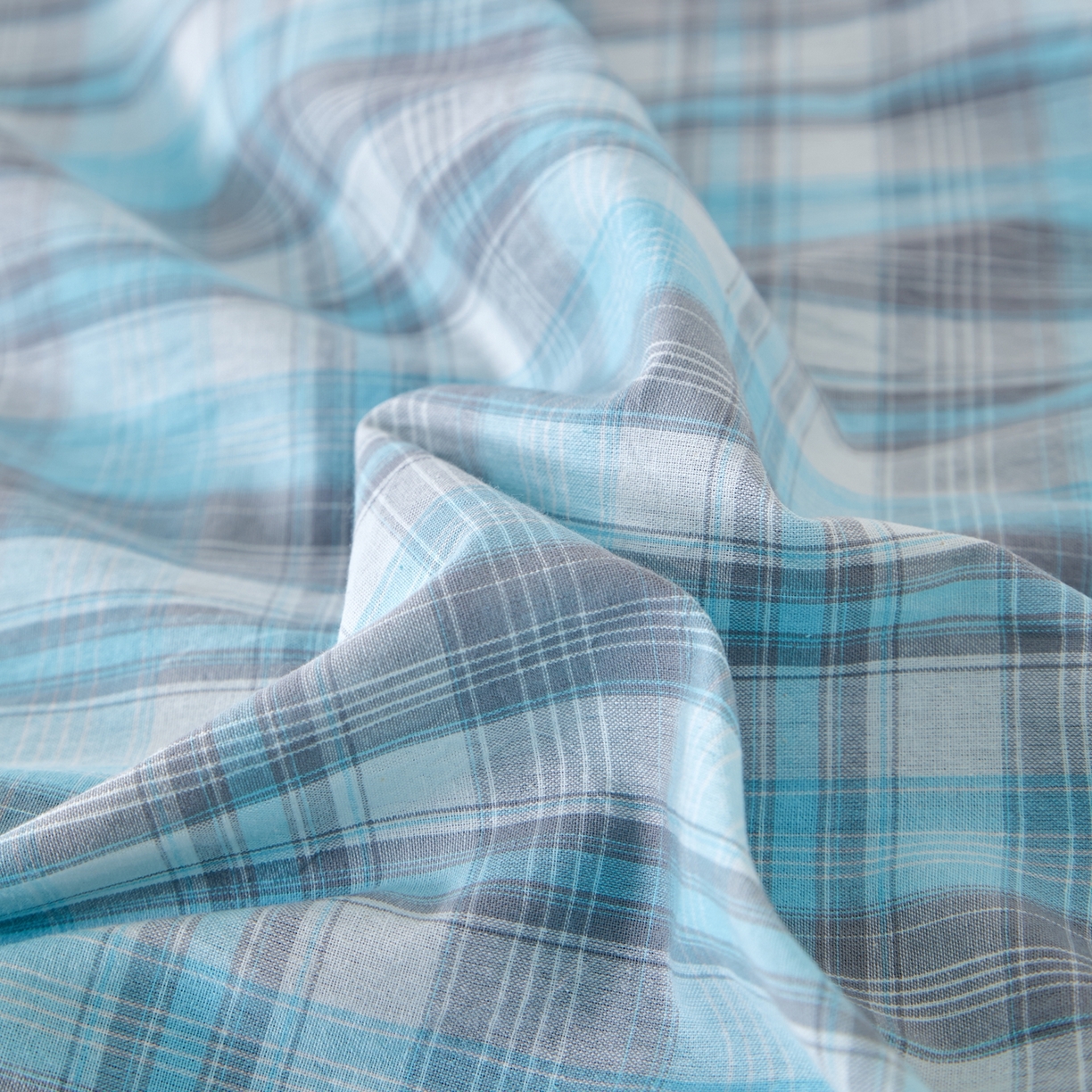 91家纺网 家纺一手货源 找家纺 九沐良品 2025新款全棉色织水洗棉无印风四件套 星空绿