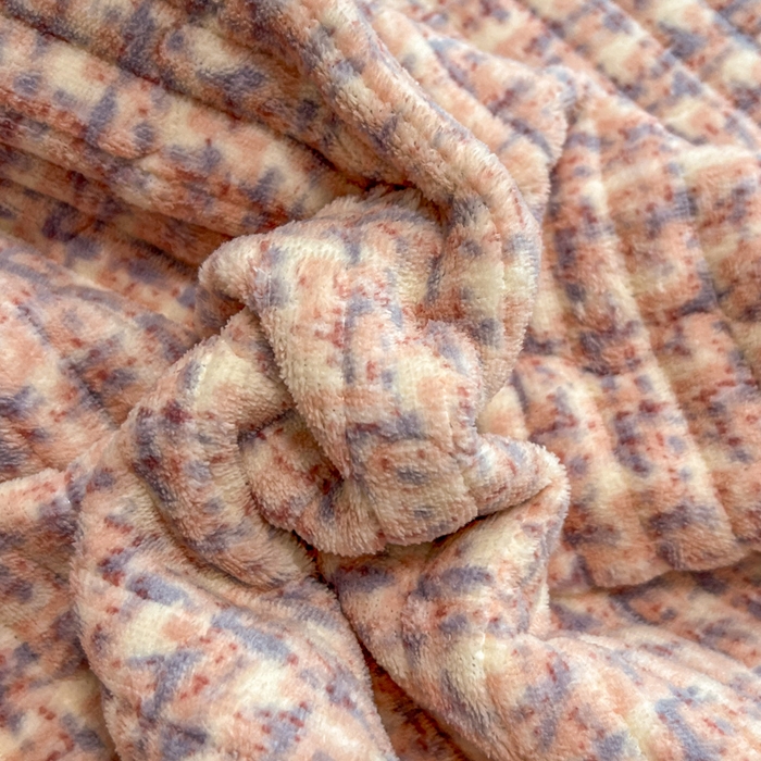 91家纺网 家纺一手货源 找家纺 芷卧 2025新款小香风牛奶绒床盖三件套 香妃-粉