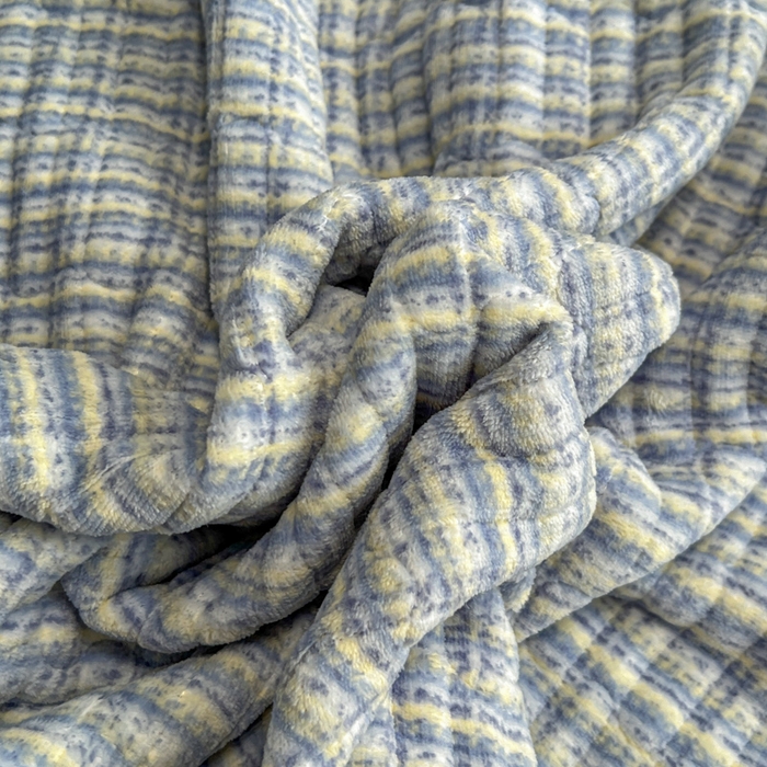 91家纺网 家纺一手货源 找家纺 芷卧 2025新款小香风牛奶绒床盖三件套 香妃-蓝