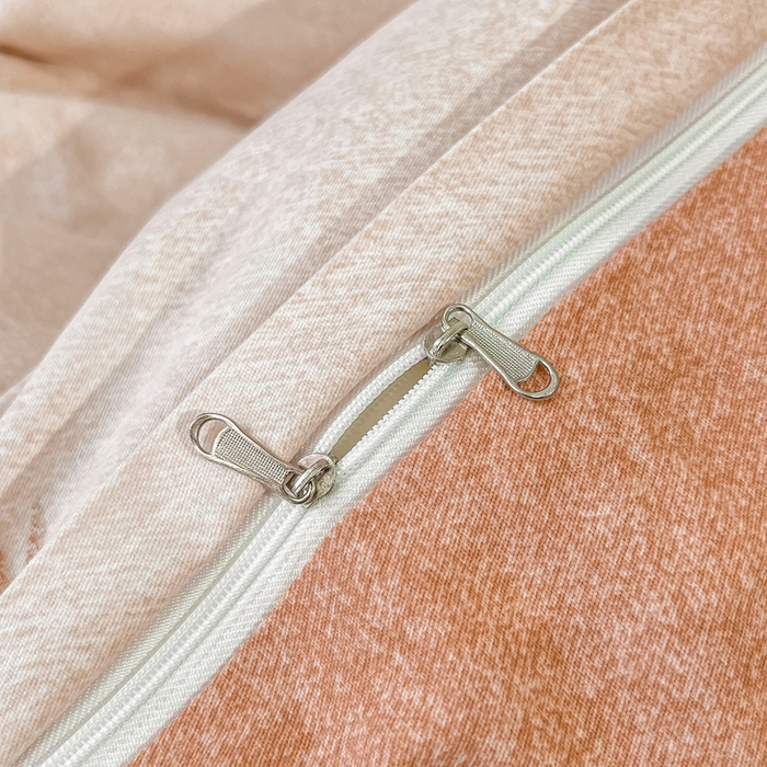 91家纺网 家纺一手货源 找家纺 凌鼎 2025新款100%全棉磨毛四件套数码印花加厚纯棉磨毛四件套 叶初开-咖