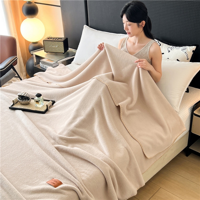 91家纺网 家纺一手货源 找家纺 （总）琪格格纺织 2025新款高端航空水貂绒毛毯双面绒盖毯办公室家用午睡沙发毯空调毯子