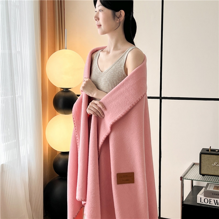 91家纺网 家纺一手货源 找家纺 琪格格纺织 2025新款高端航空水貂绒毛毯双面绒盖毯办公室家用午睡沙发毯空调毯子 云柚 红玉