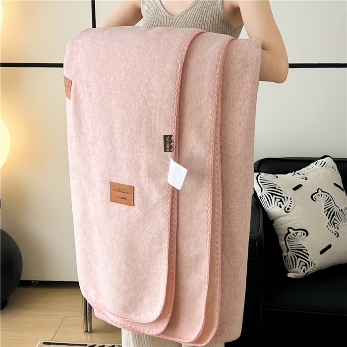 91家纺网 家纺一手货源 找家纺 琪格格纺织 2025新款高端航空水貂绒毛毯双面绒盖毯办公室家用午睡沙发毯空调毯子 云柚 浅玉