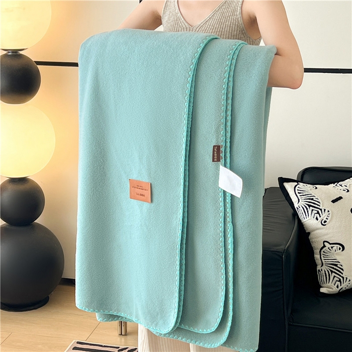 91家纺网 家纺一手货源 找家纺 琪格格纺织 2025新款高端航空水貂绒毛毯双面绒盖毯办公室家用午睡沙发毯空调毯子 青溪 蓝绿