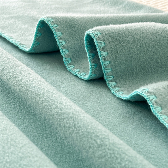91家纺网 家纺一手货源 找家纺 琪格格纺织 2025新款高端航空水貂绒毛毯双面绒盖毯办公室家用午睡沙发毯空调毯子 青溪 蓝绿