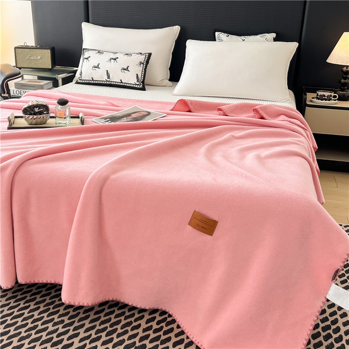 91家纺网 家纺一手货源 找家纺 琪格格纺织 2025新款高端航空水貂绒毛毯双面绒盖毯办公室家用午睡沙发毯空调毯子 云柚 红玉