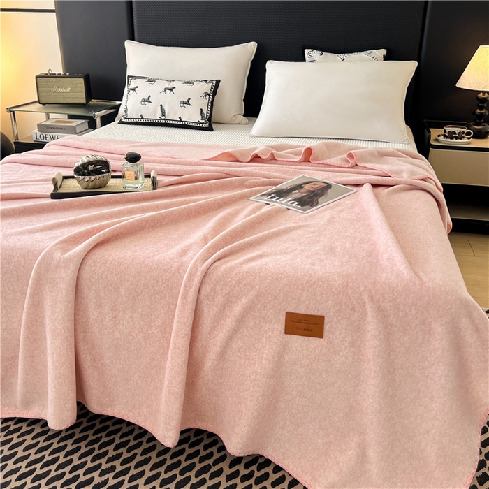 91家纺网 家纺一手货源 找家纺 琪格格纺织 2025新款高端航空水貂绒毛毯双面绒盖毯办公室家用午睡沙发毯空调毯子 云柚 浅玉