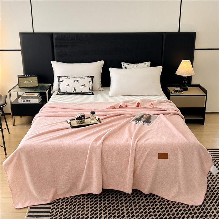 91家纺网 家纺一手货源 找家纺 琪格格纺织 2025新款高端航空水貂绒毛毯双面绒盖毯办公室家用午睡沙发毯空调毯子 云柚 浅玉