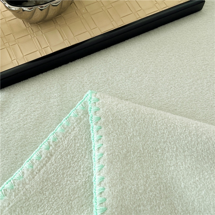 91家纺网 家纺一手货源 找家纺 琪格格纺织 2025新款高端航空水貂绒毛毯双面绒盖毯办公室家用午睡沙发毯空调毯子 抹茶 奶绿