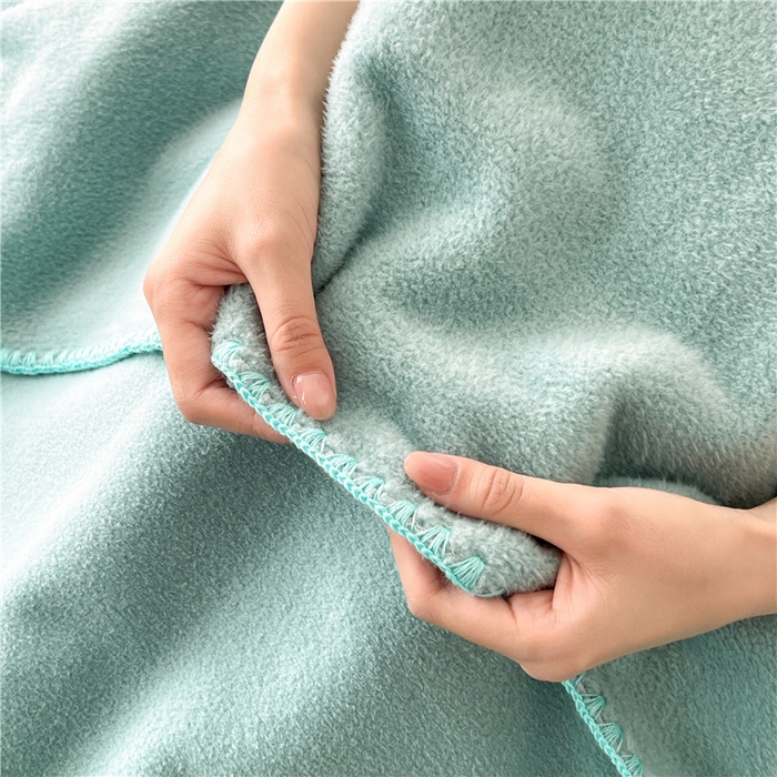 91家纺网 家纺一手货源 找家纺 琪格格纺织 2025新款高端航空水貂绒毛毯双面绒盖毯办公室家用午睡沙发毯空调毯子 青溪 蓝绿