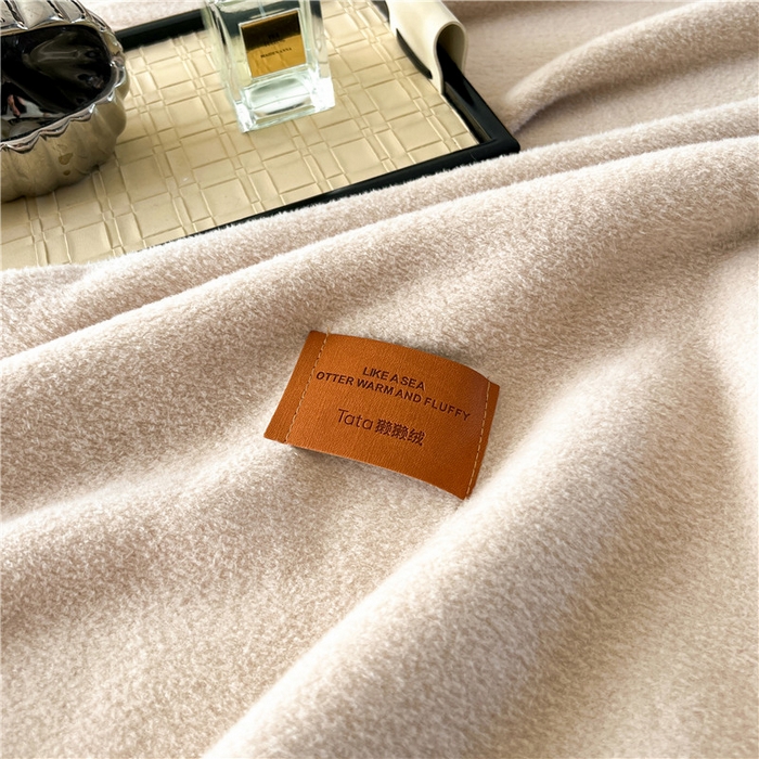 91家纺网 家纺一手货源 找家纺 琪格格纺织 2025新款高端航空水貂绒毛毯双面绒盖毯办公室家用午睡沙发毯空调毯子 茶纸-浅咖