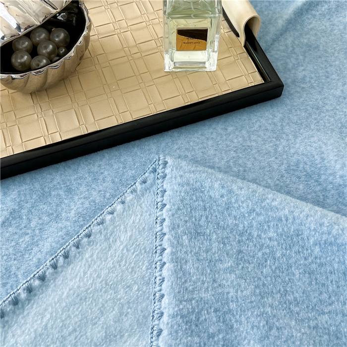 91家纺网 家纺一手货源 找家纺 琪格格纺织 2025新款高端航空水貂绒毛毯双面绒盖毯办公室家用午睡沙发毯空调毯子 海盐-蓝