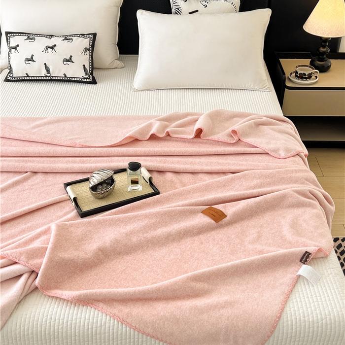 91家纺网 家纺一手货源 找家纺 琪格格纺织 2025新款高端航空水貂绒毛毯双面绒盖毯办公室家用午睡沙发毯空调毯子 云柚 浅玉