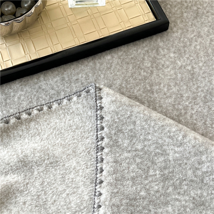 91家纺网 家纺一手货源 找家纺 琪格格纺织 2025新款高端航空水貂绒毛毯双面绒盖毯办公室家用午睡沙发毯空调毯子 石墨-浅灰